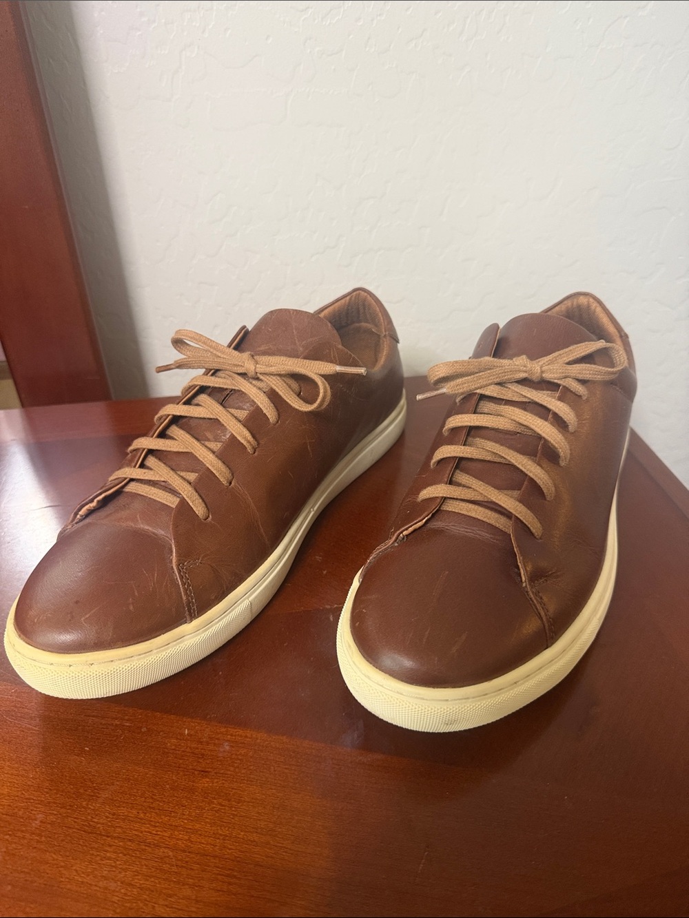 Steve Madden Brown Leather Low-Top Sneakers